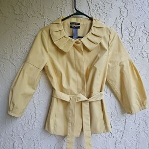 Liz Claiborne Yellow Trench Coat with Belt